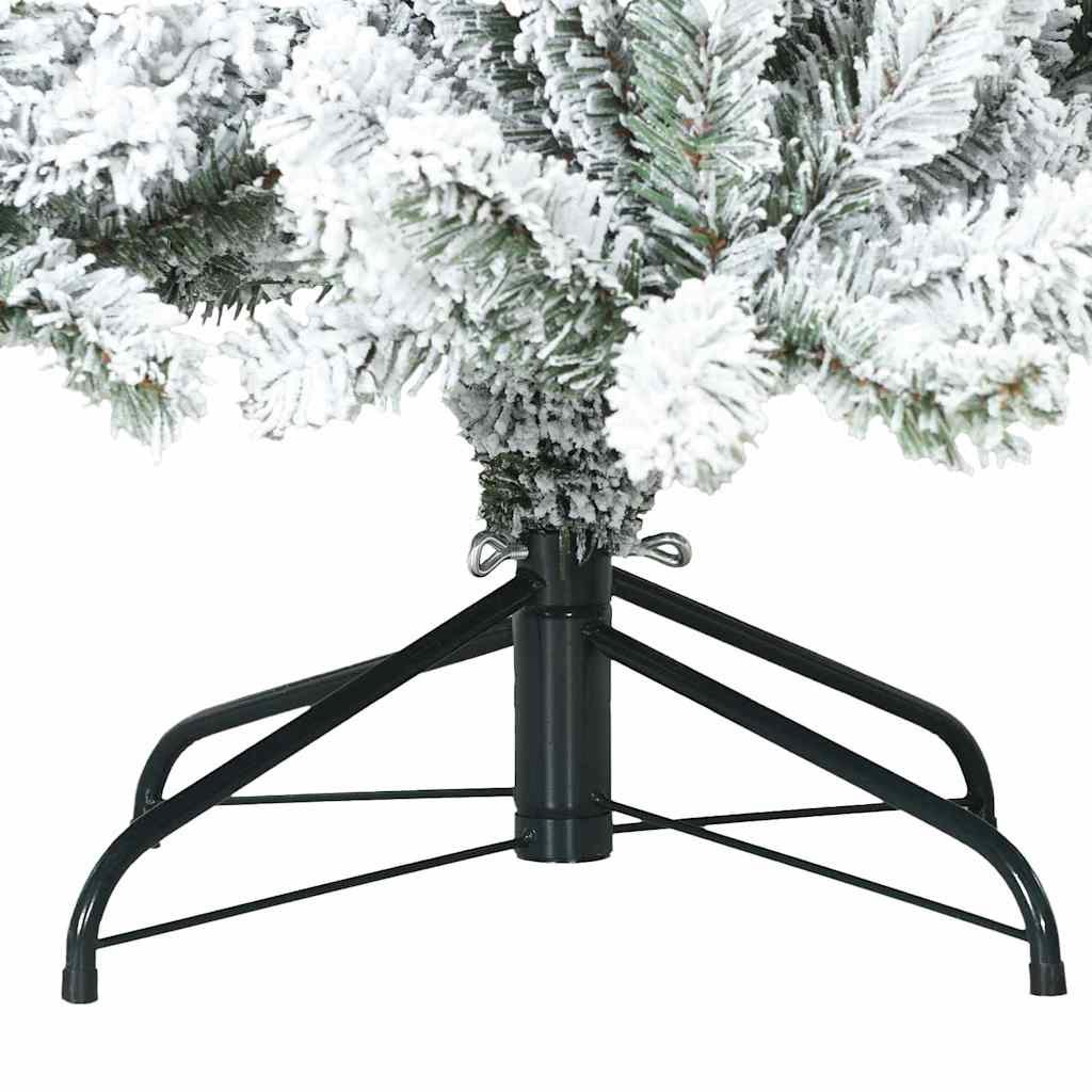 Artificial Hinged Christmas Tree Snow Flocked White 210 cm
