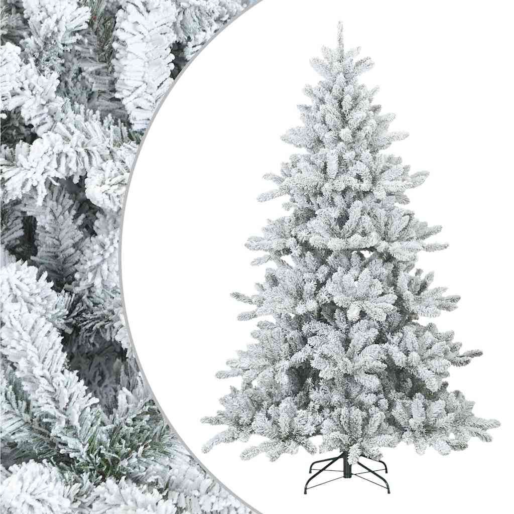 Artificial Hinged Christmas Tree Snow Flocked White 240 cm