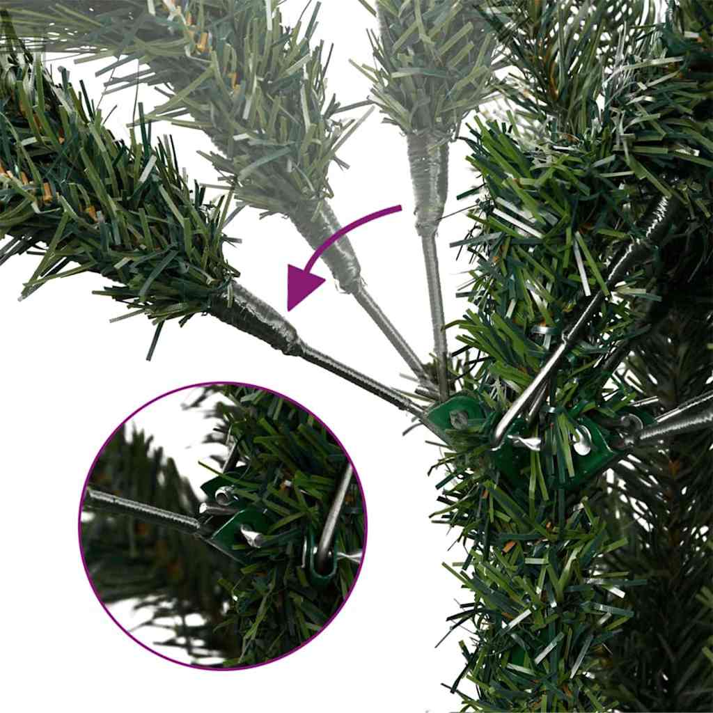 Artificial Hinged Christmas Tree Green 180 cm PVC, steel