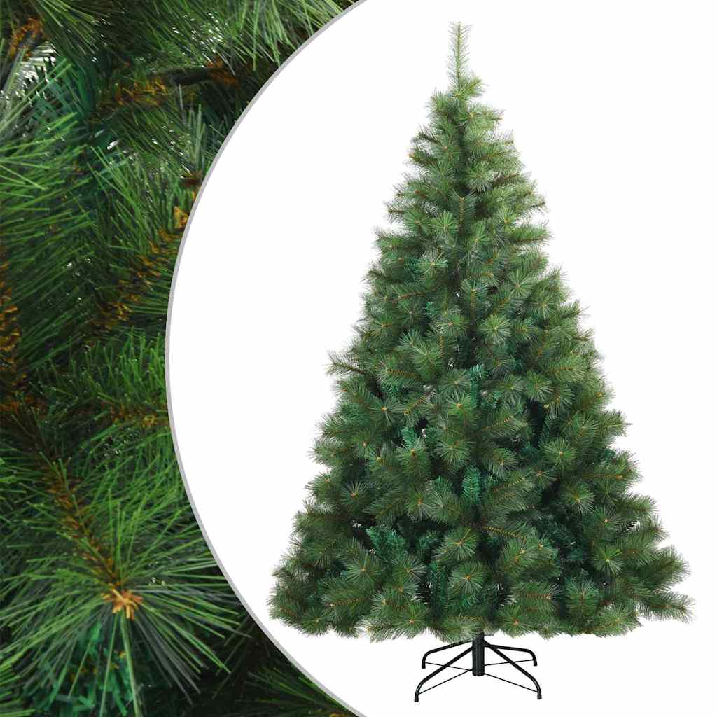 Artificial Hinged Christmas Tree Green 210 cm PVC, steel