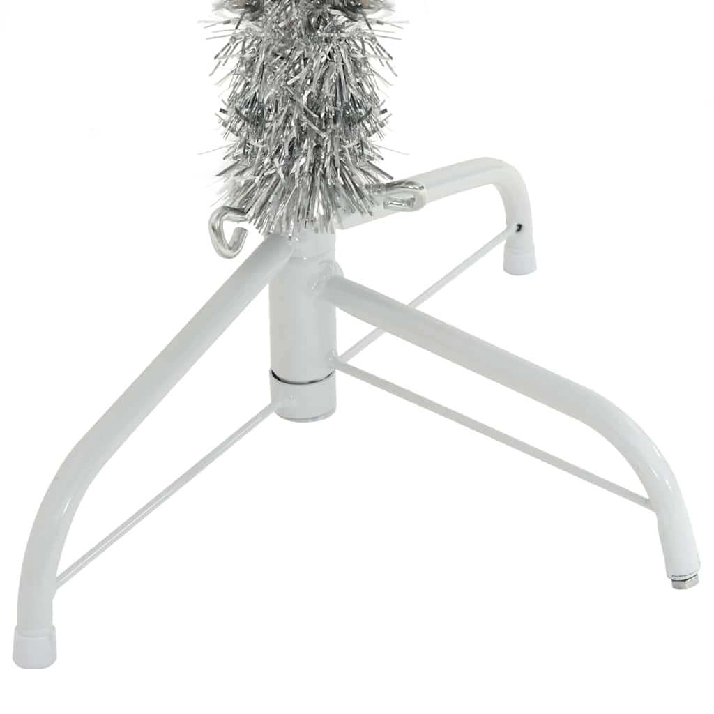 Artificial Pre-lit Christmas Tree Silver 120 cm PET