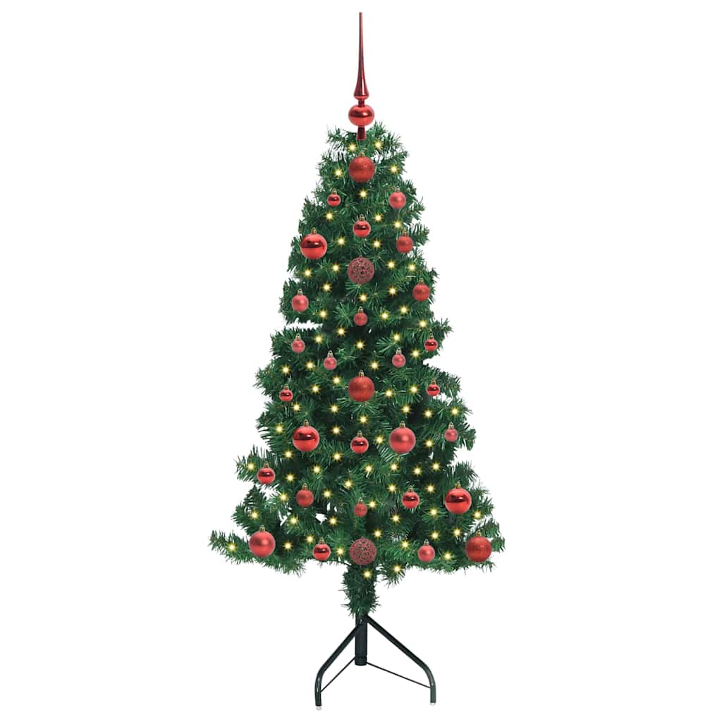 Corner Artificial Christmas Tree Green 120 cm PVC and Metal