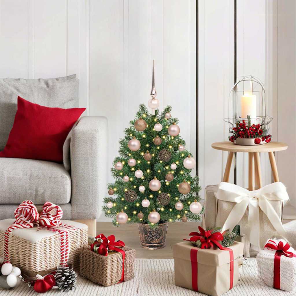 Artificial Christmas Tree with 150 LEDs Green 75 cm PE and PVC