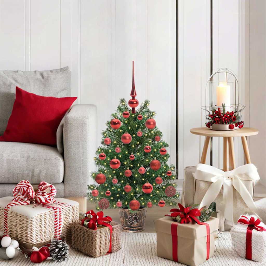 Artificial Christmas Tree with 150 LEDs Green 75 cm PE and PVC