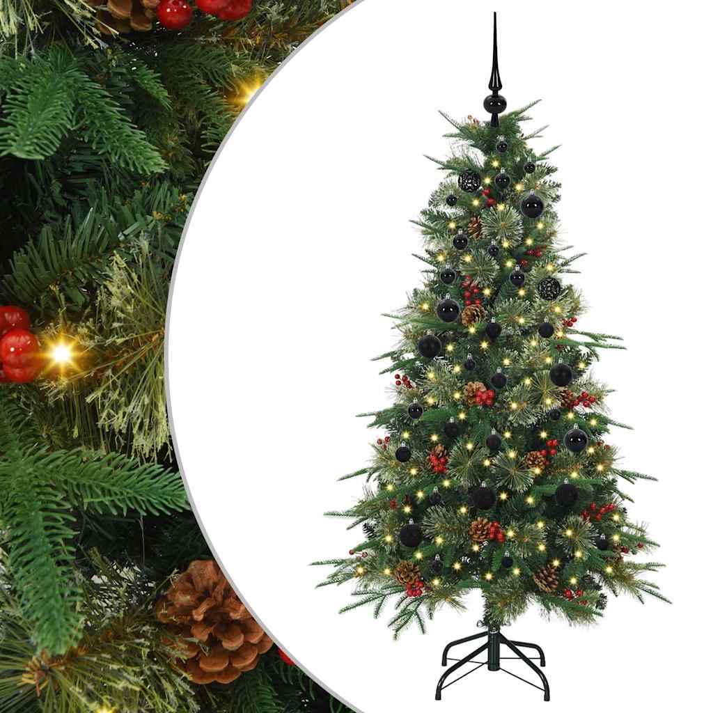Artificial Hinged Christmas Tree Green 150 cm PE and PVC