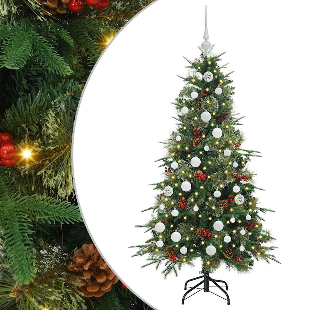 Artificial Hinged Christmas Tree Green 150 cm PE and PVC