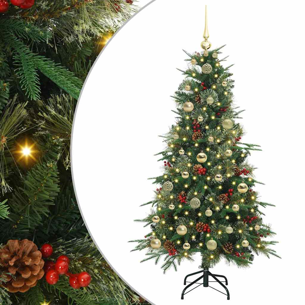 Artificial Hinged Christmas Tree Green 150 cm PE and PVC