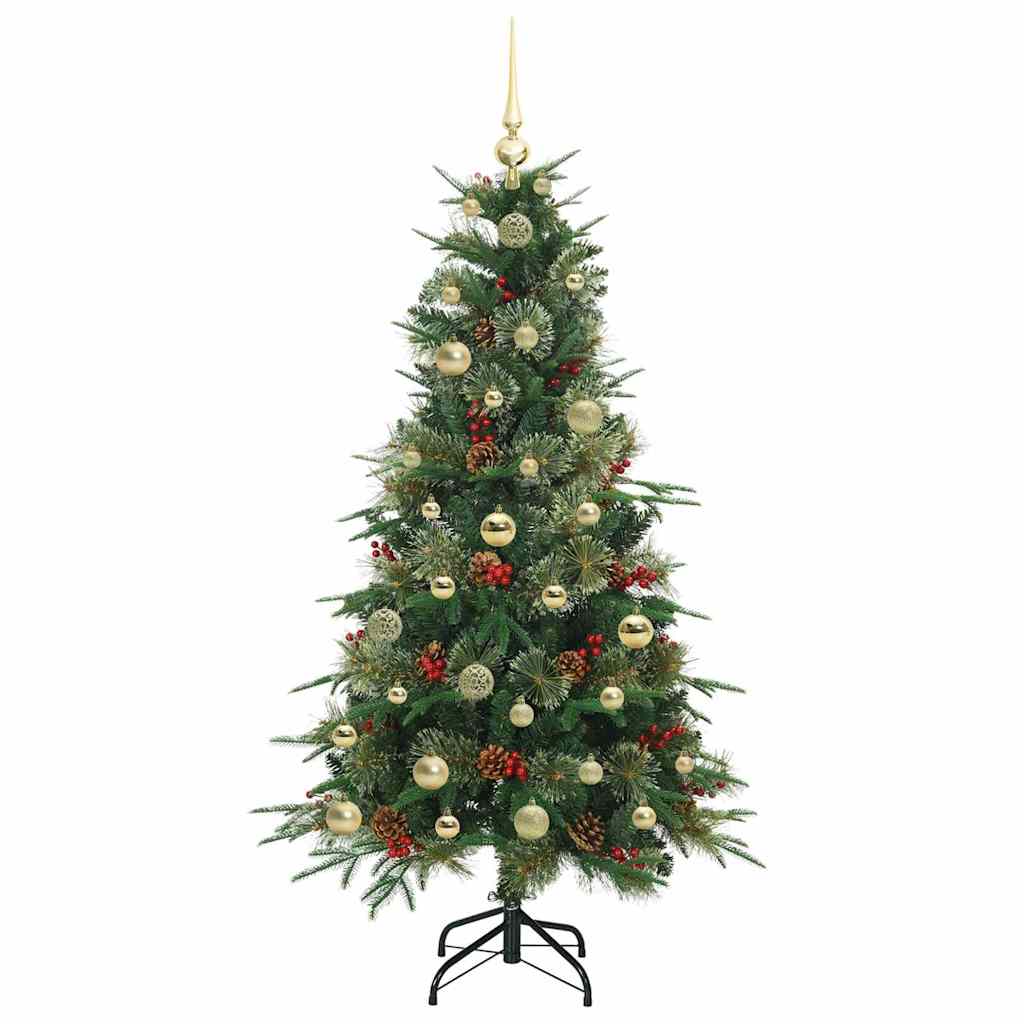 Artificial Hinged Christmas Tree Green 150 cm PE and PVC