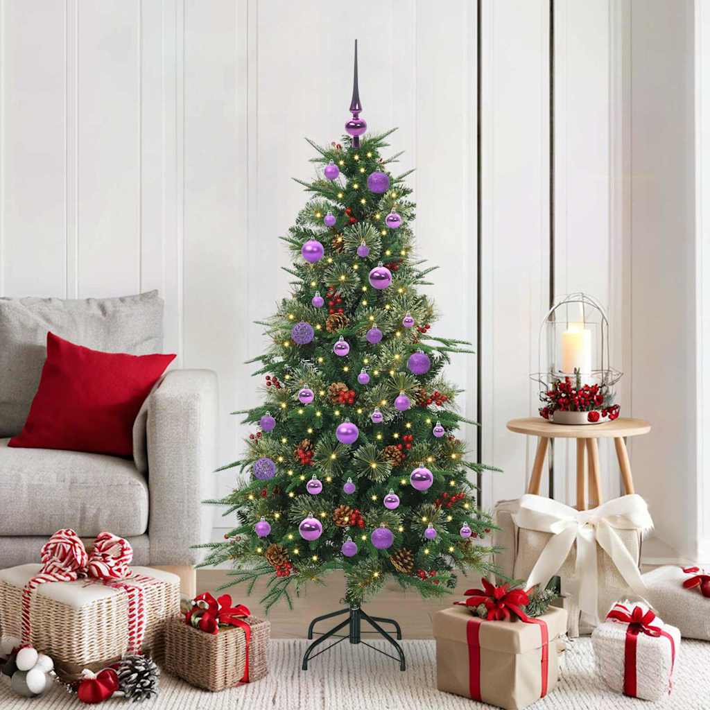 Artificial Hinged Christmas Tree Green 150 cm PE and PVC