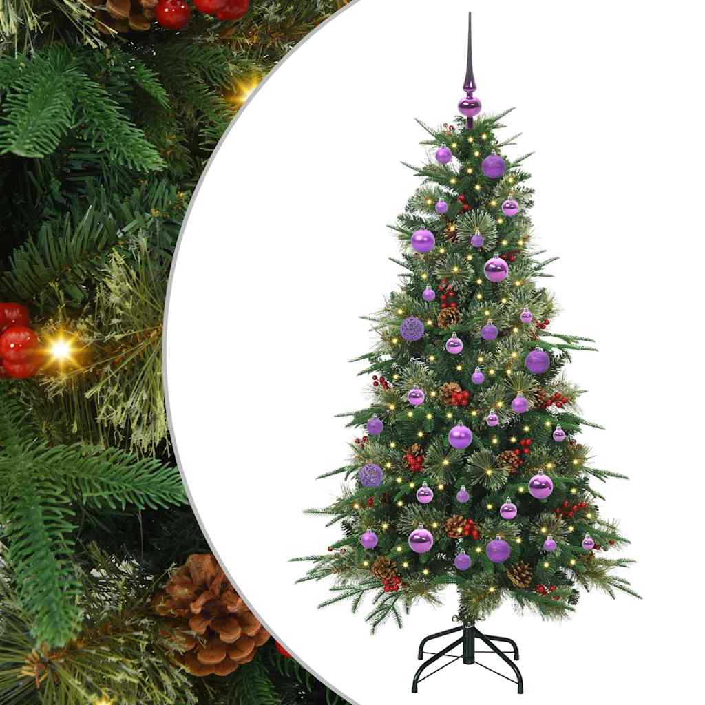 Artificial Hinged Christmas Tree Green 150 cm PE and PVC