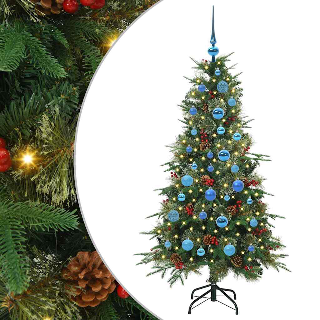 Artificial Hinged Christmas Tree Green 150 cm PE and PVC