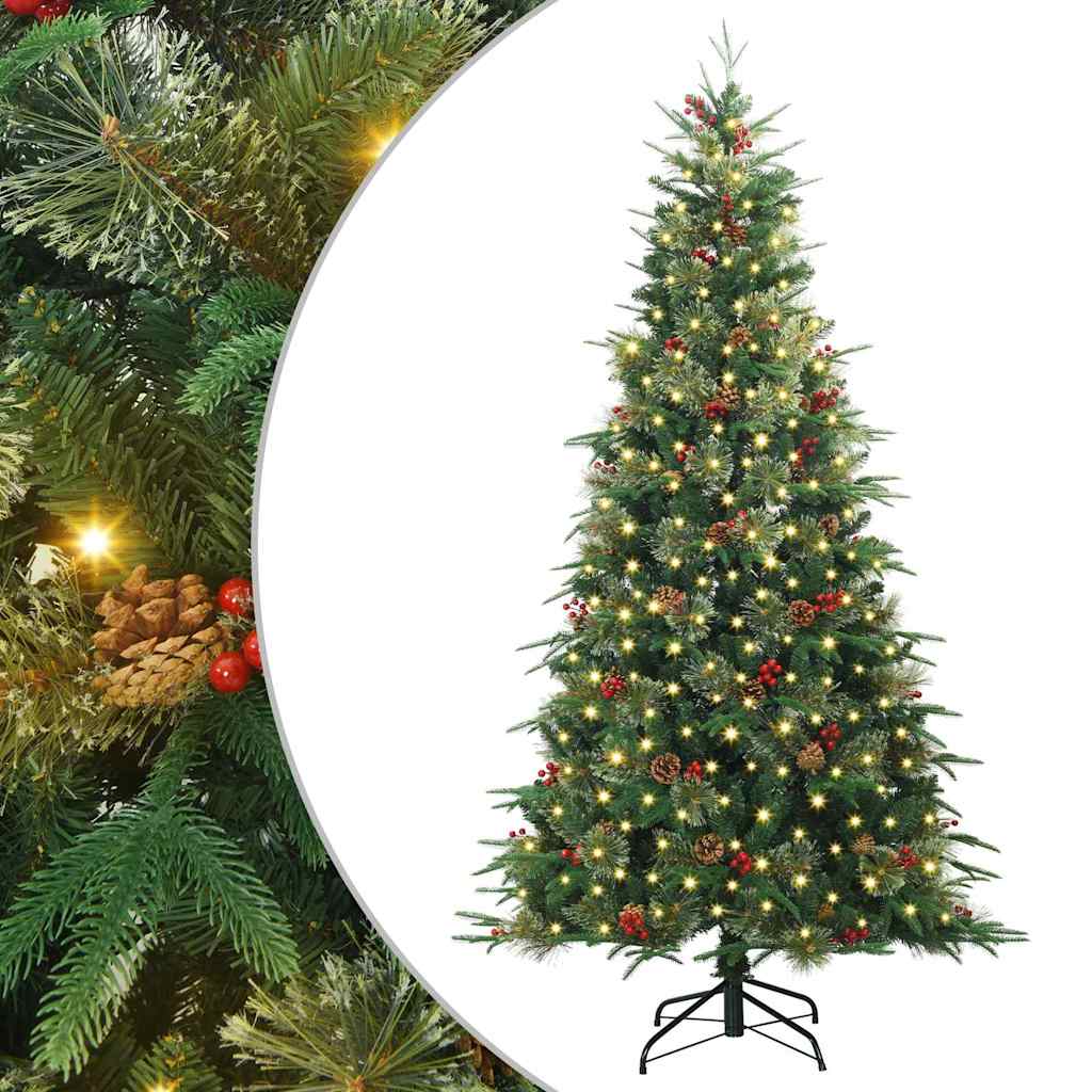 Artificial Hinged Christmas Tree Green 180 cm PE and PVC