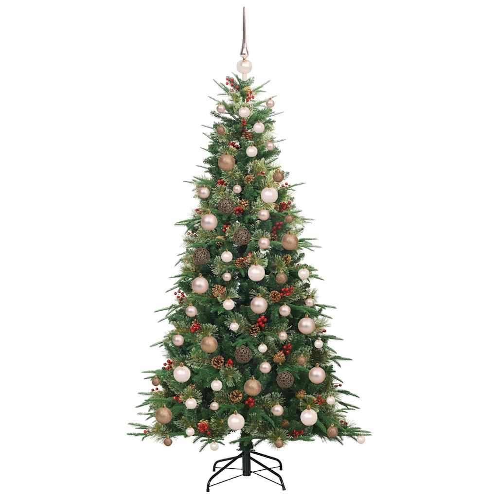 Artificial Hinged Christmas Tree Green 180 cm PE and PVC