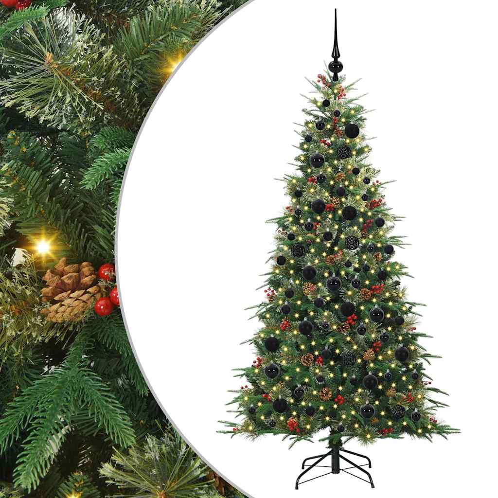 Artificial Hinged Christmas Tree Green 180 cm PE and PVC