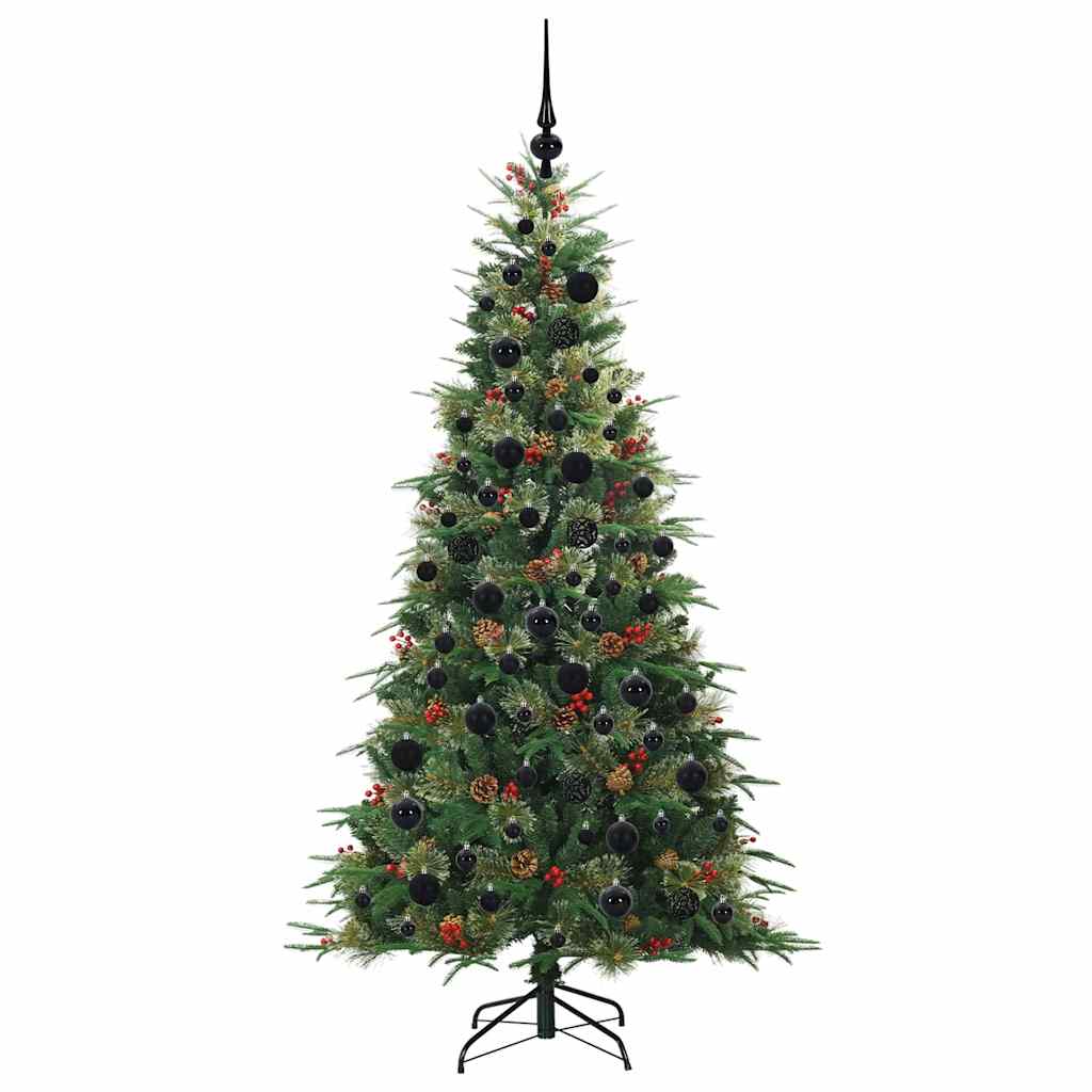 Artificial Hinged Christmas Tree Green 180 cm PE and PVC