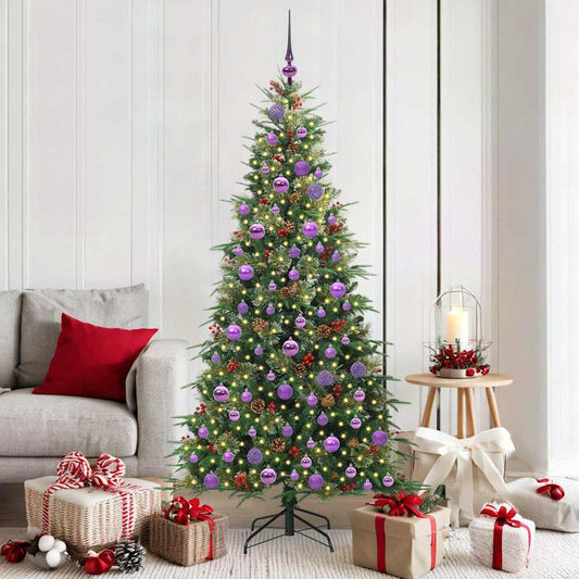 Artificial Hinged Christmas Tree Green 180 cm PE and PVC