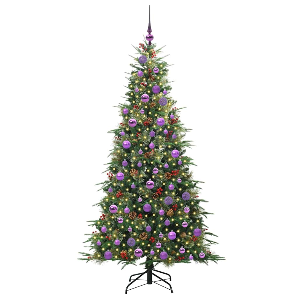 Artificial Hinged Christmas Tree Green 180 cm PE and PVC