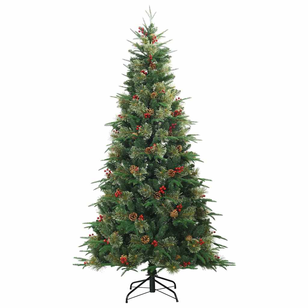 Artificial Hinged Christmas Tree Green 180 cm PE and PVC