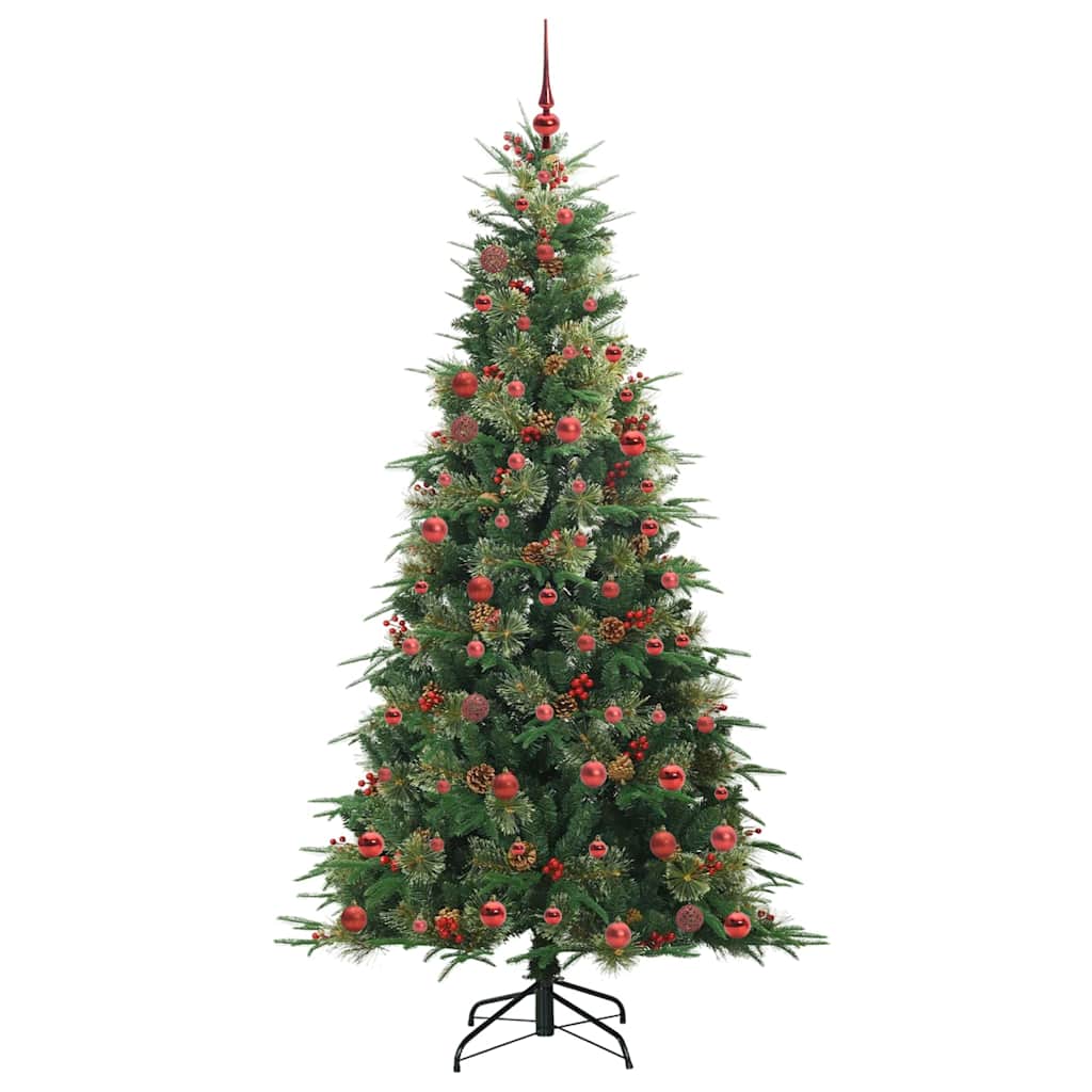 Artificial Hinged Christmas Tree Green 210 cm PE and PVC