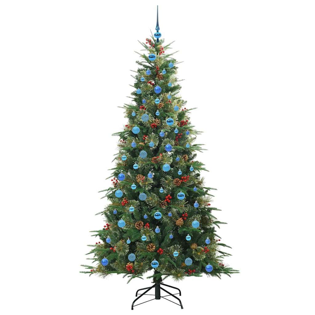 Artificial Hinged Christmas Tree Green 210 cm PE and PVC