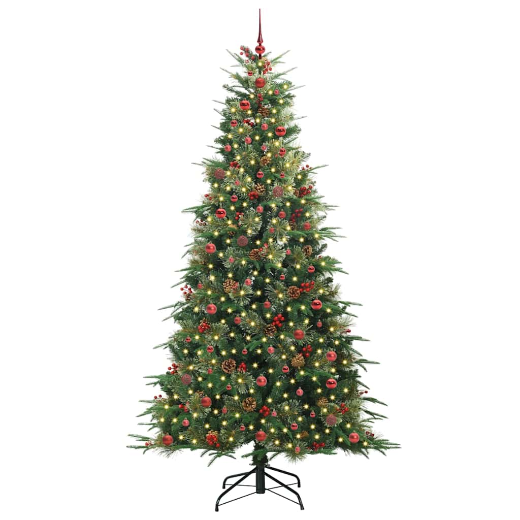 Artificial Hinged Christmas Tree Green 240 cm PE and PVC