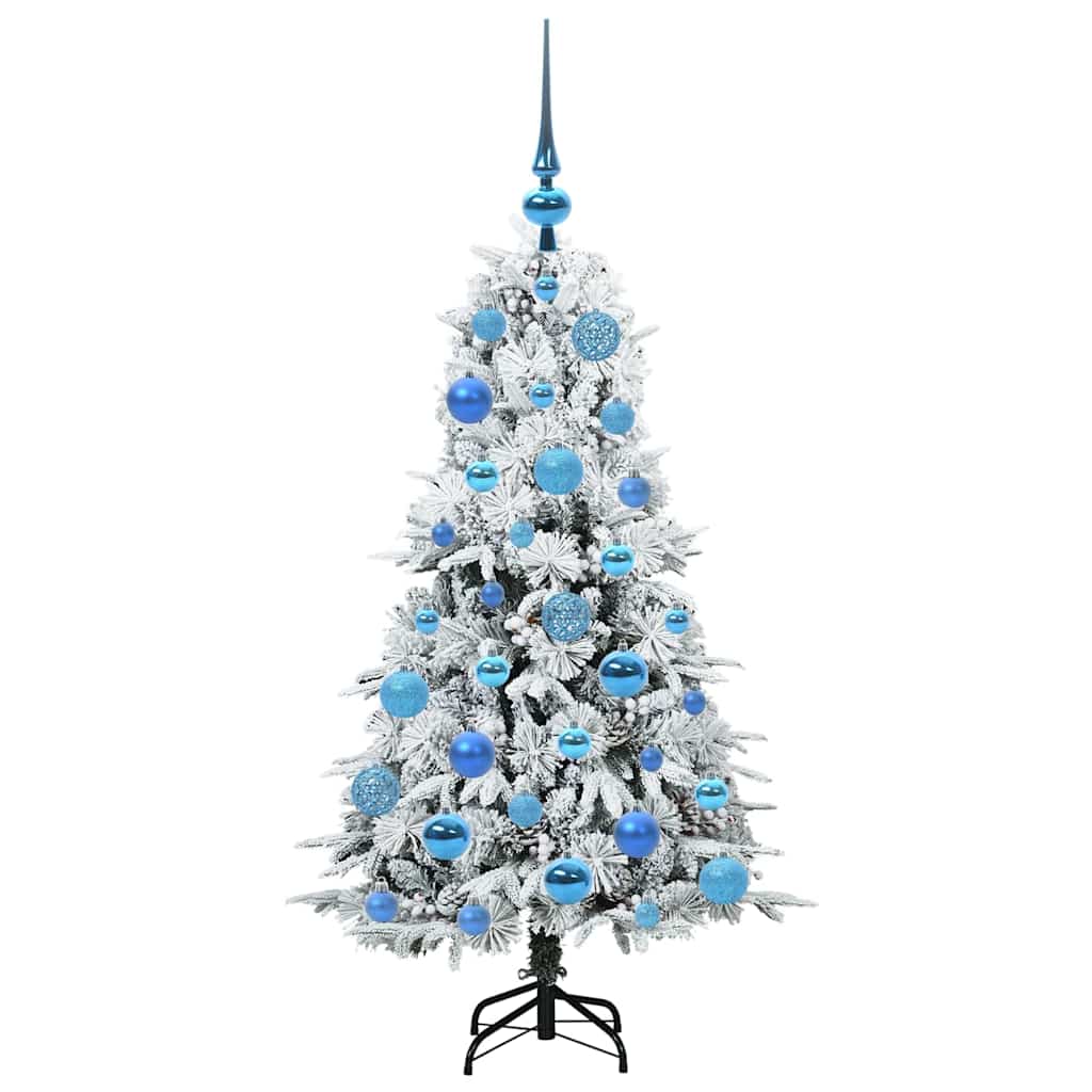 Artificial Hinged Christmas Tree White 120 cm PE and PVC