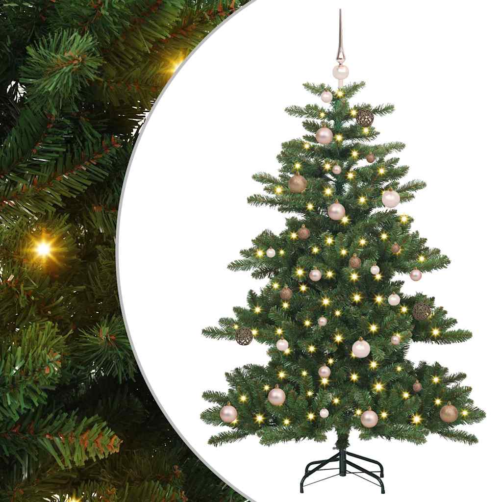 Artificial Hinged Christmas Tree Green 150 cm PVC and Steel