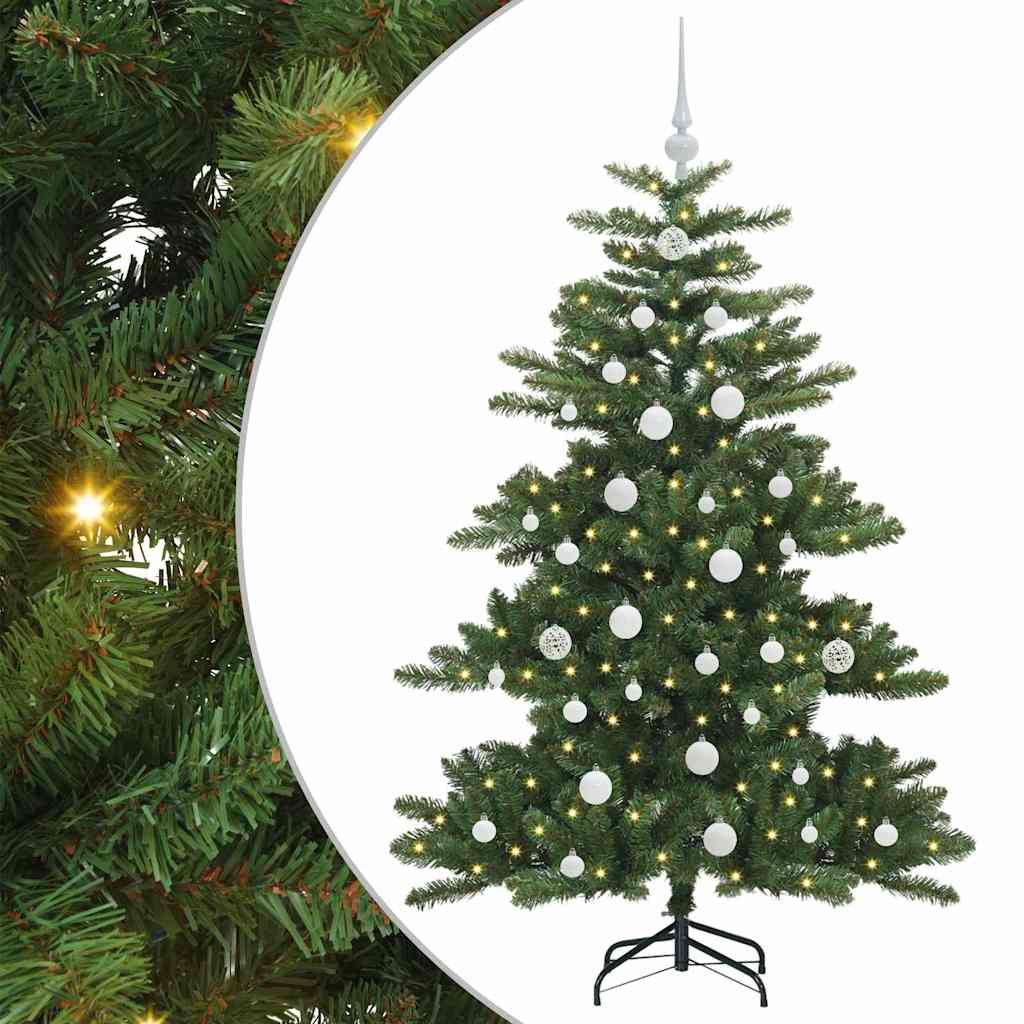 Artificial Hinged Christmas Tree Green 150 cm PVC and Steel