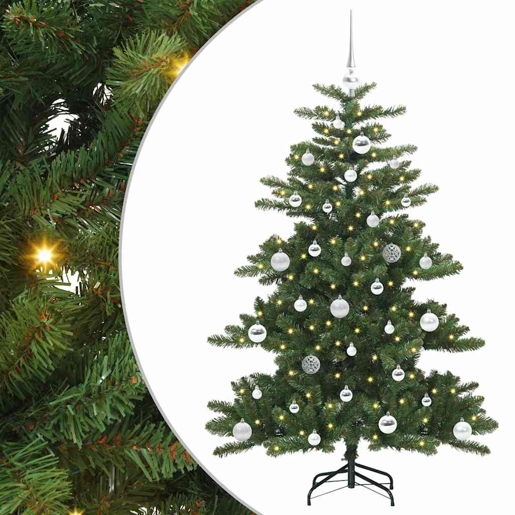Artificial Hinged Christmas Tree Green 150 cm PVC and Steel