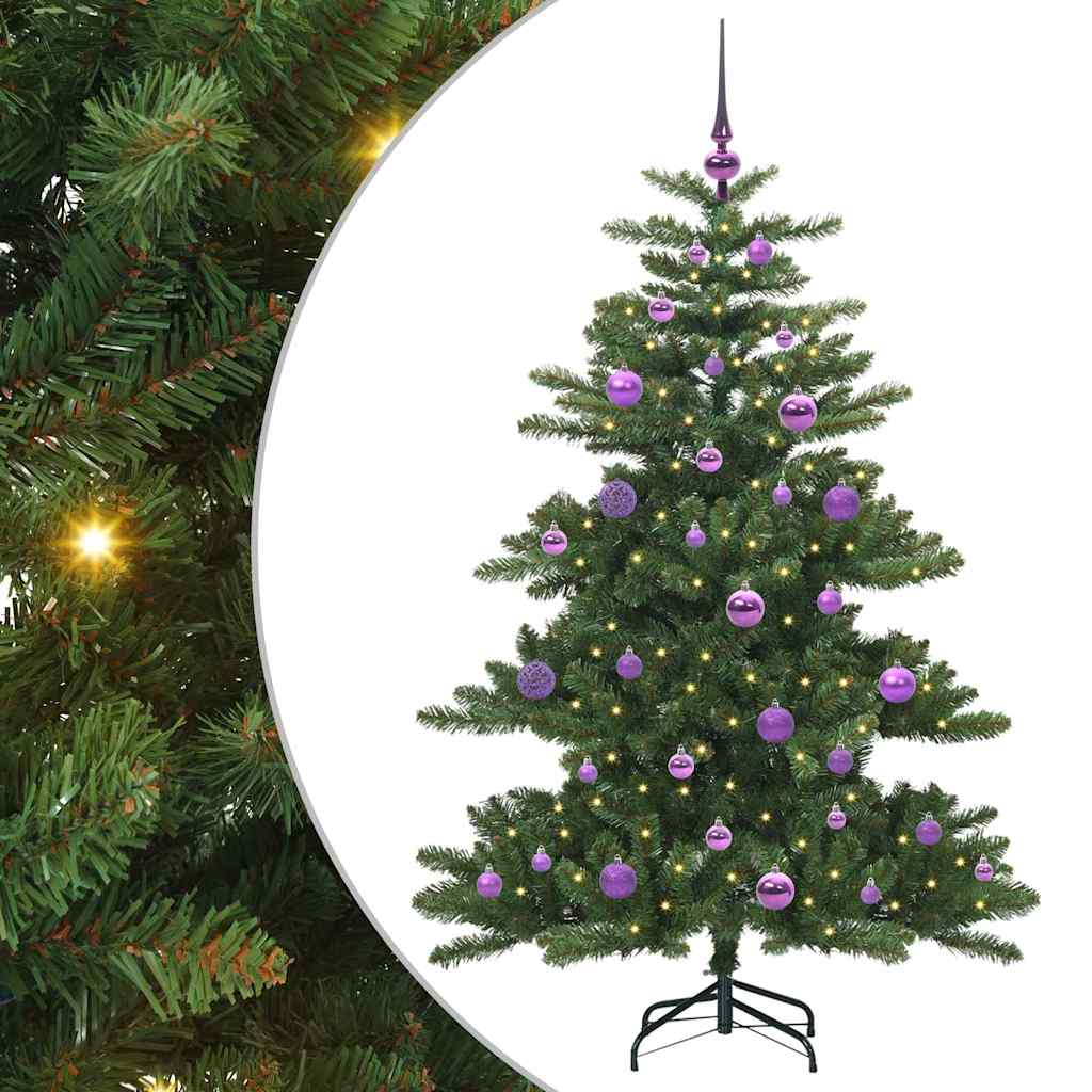 Artificial Hinged Christmas Tree Green 150 cm PVC and Steel