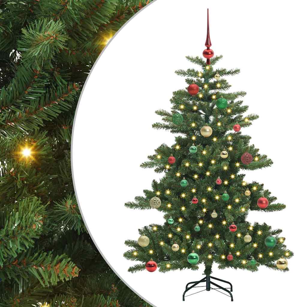 Artificial Hinged Christmas Tree Green 150 cm PVC and Steel
