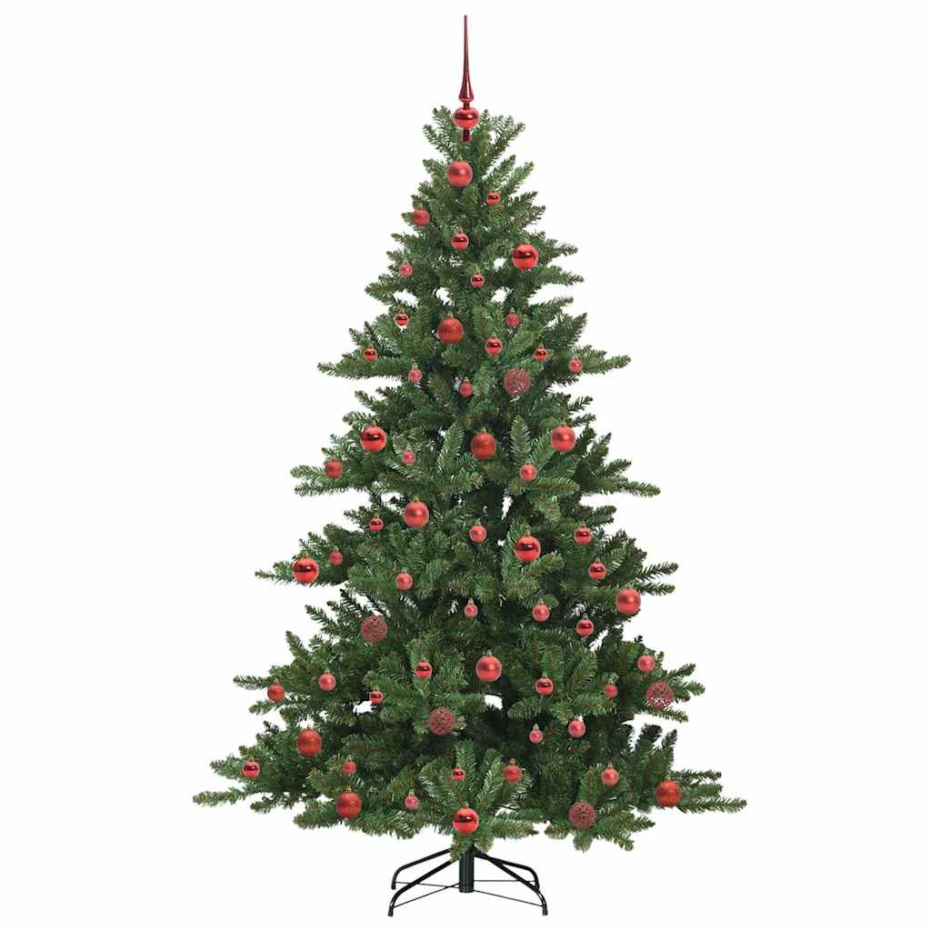 Artificial Hinged Christmas Tree Green 180 cm PVC and Steel