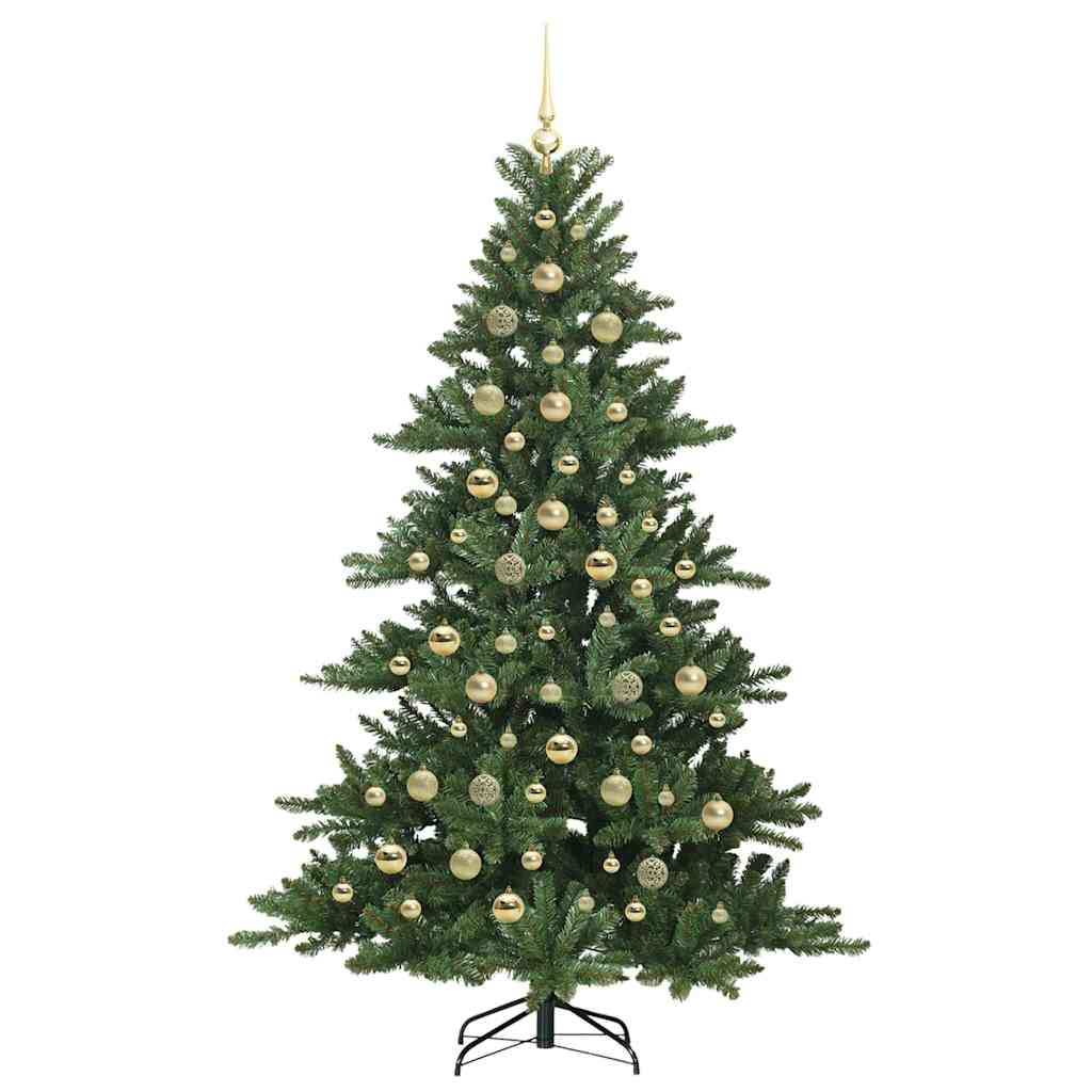 Artificial Hinged Christmas Tree Green 210 cm PVC and Steel