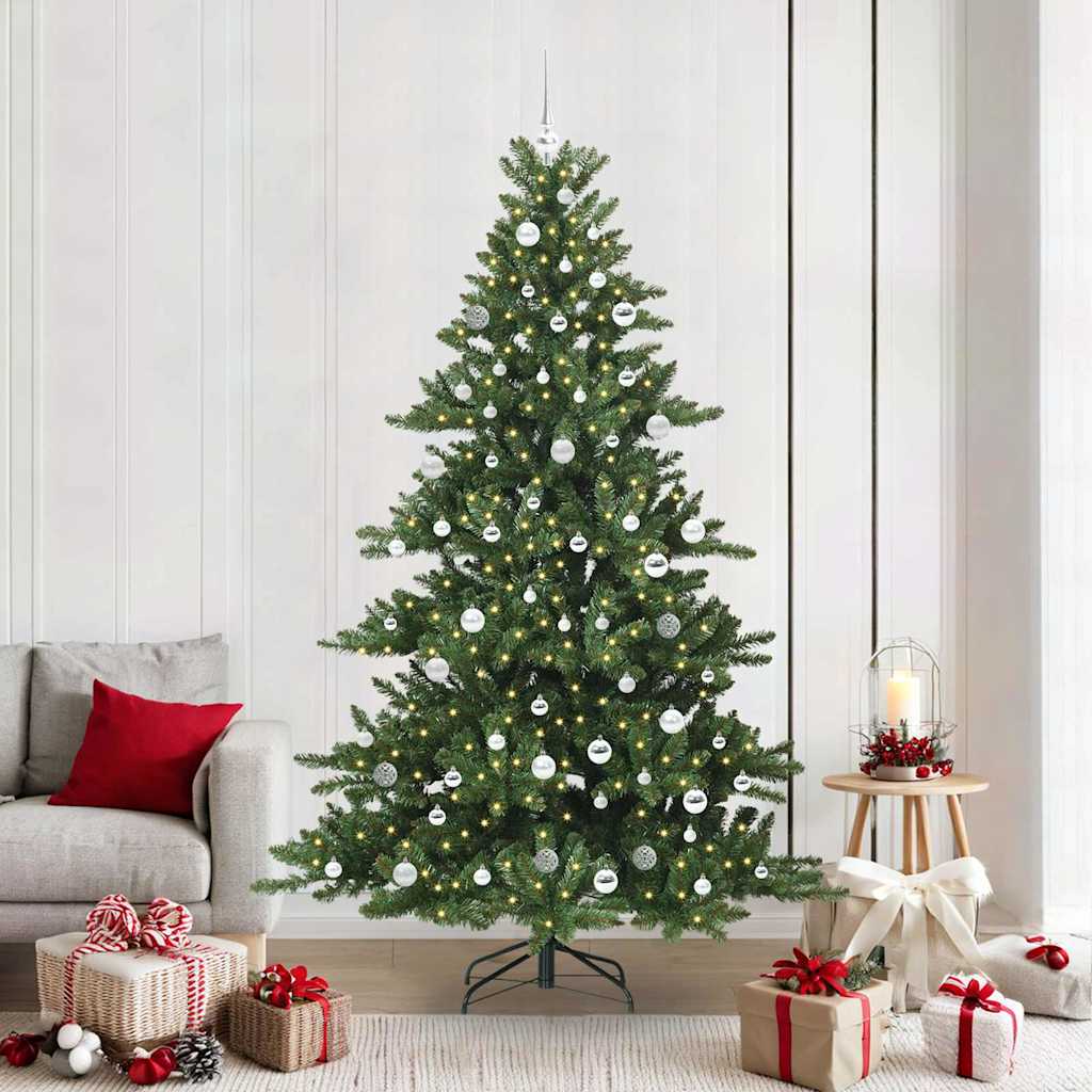 Artificial Hinged Christmas Tree Green 210 cm PVC