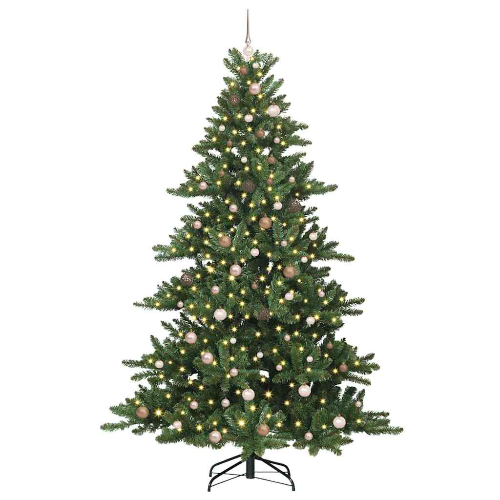 Artificial Hinged Christmas Tree Green 240 cm PVC and Steel