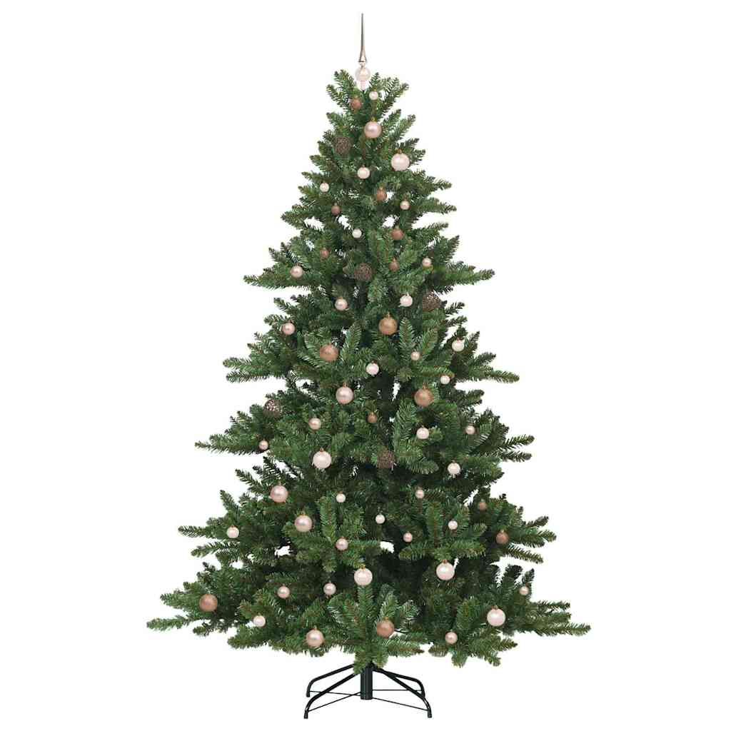 Artificial Hinged Christmas Tree Green 240 cm PVC and Steel