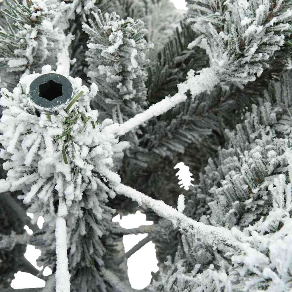 Artificial Hinged Christmas Tree White 210 cm PVC and Steel