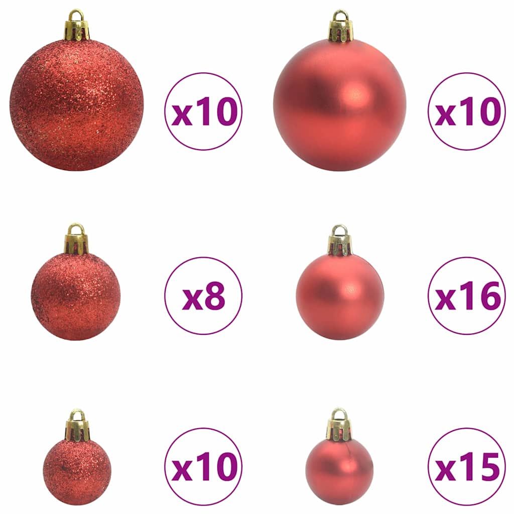 Artificial Hinged Christmas Tree White 210 cm PVC and Steel