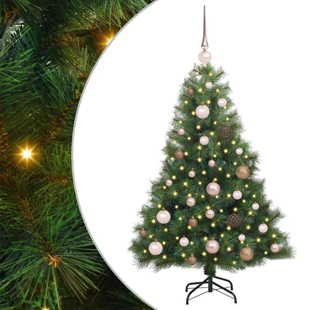 Artificial Christmas Tree with 150 LEDs Green 120 cm PE and PVC