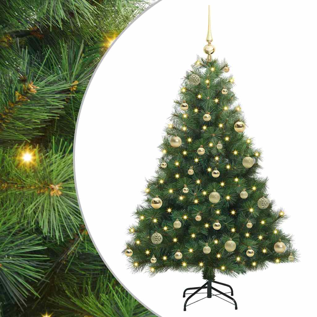 Artificial Christmas Tree with 150 LEDs Green 120 cm PE and PVC