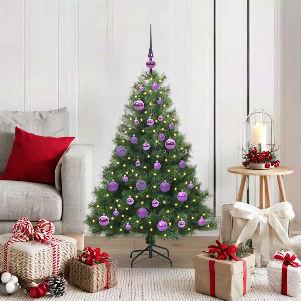 Artificial Christmas Tree with 150 LEDs Green 120 cm PE and PVC