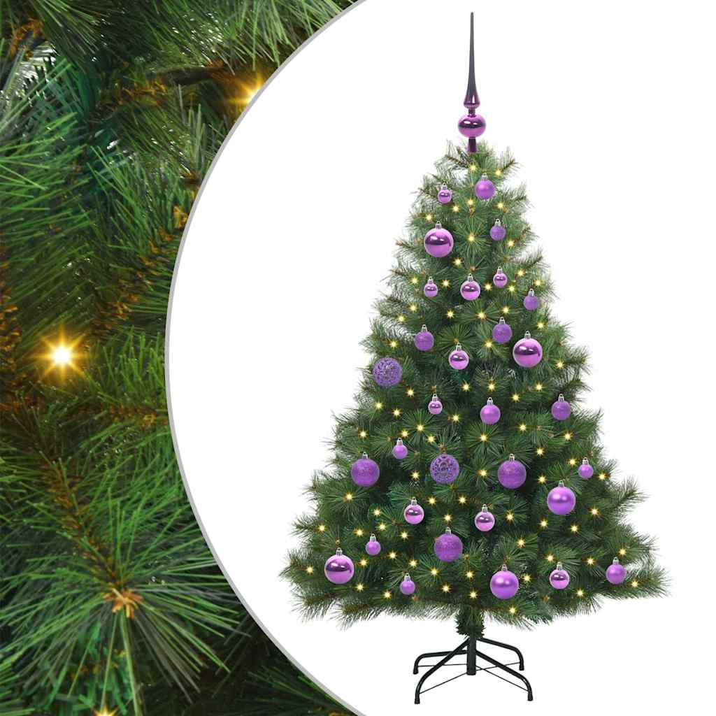 Artificial Christmas Tree with 150 LEDs Green 120 cm PE and PVC