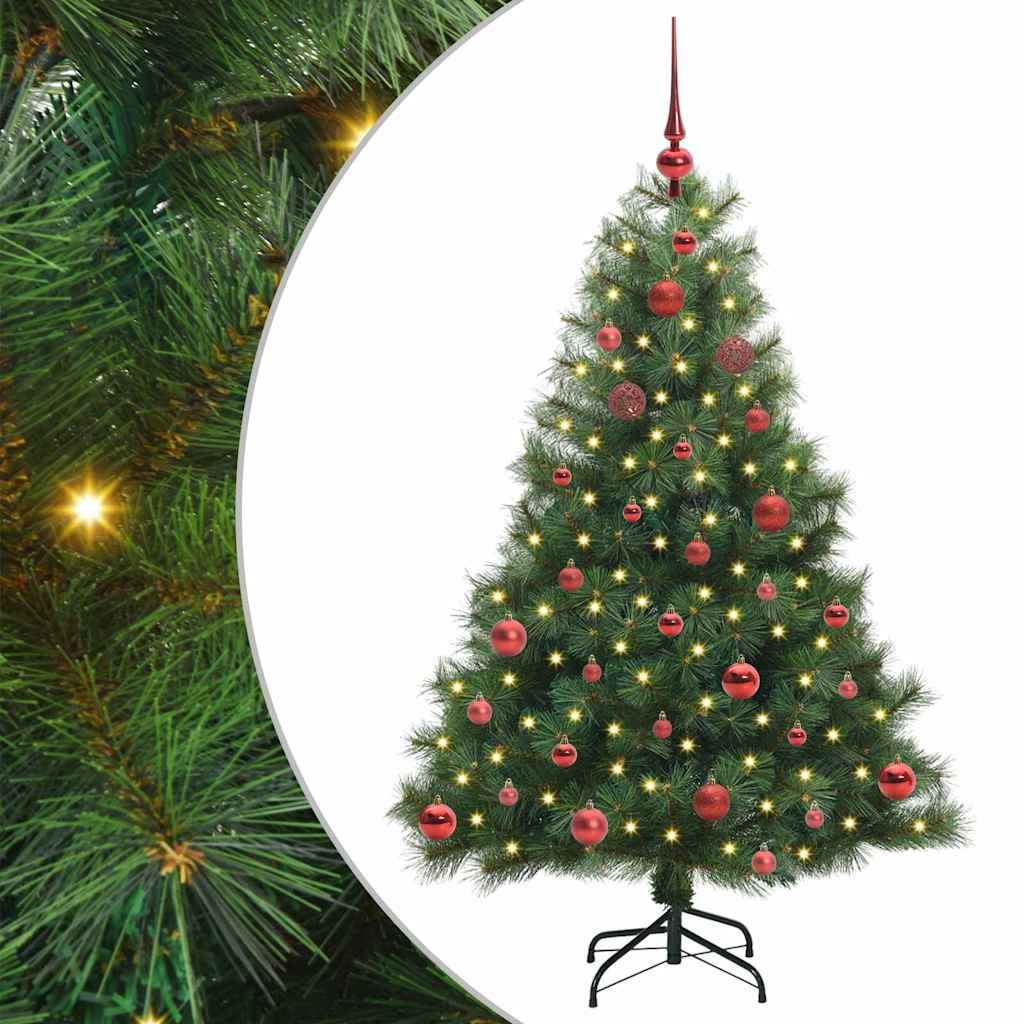 Artificial Christmas Tree with 150 LEDs Green 150 cm PE and PVC