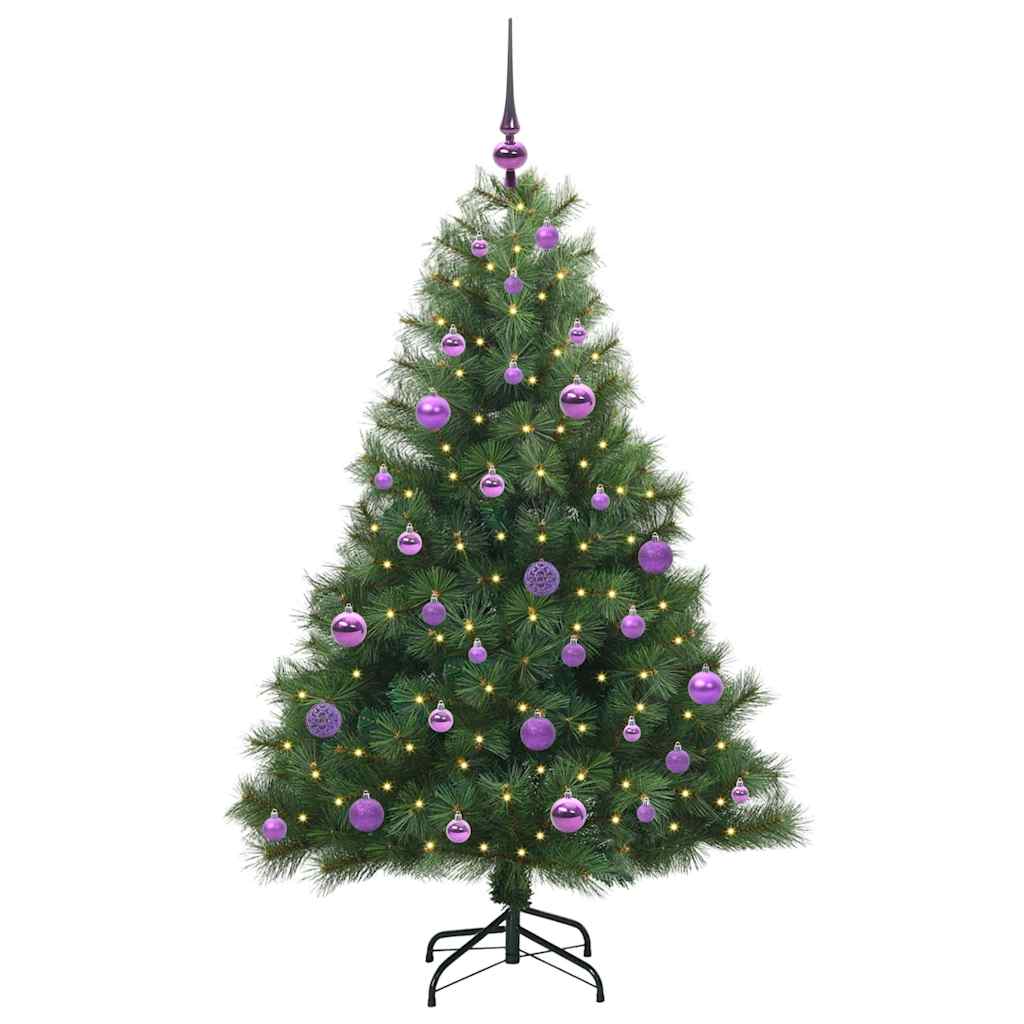 Artificial Christmas Tree with 150 LEDs Green 150 cm PE and PVC