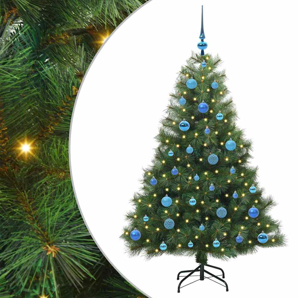 Artificial Christmas Tree with 150 LEDs Green 150 cm PE and PVC
