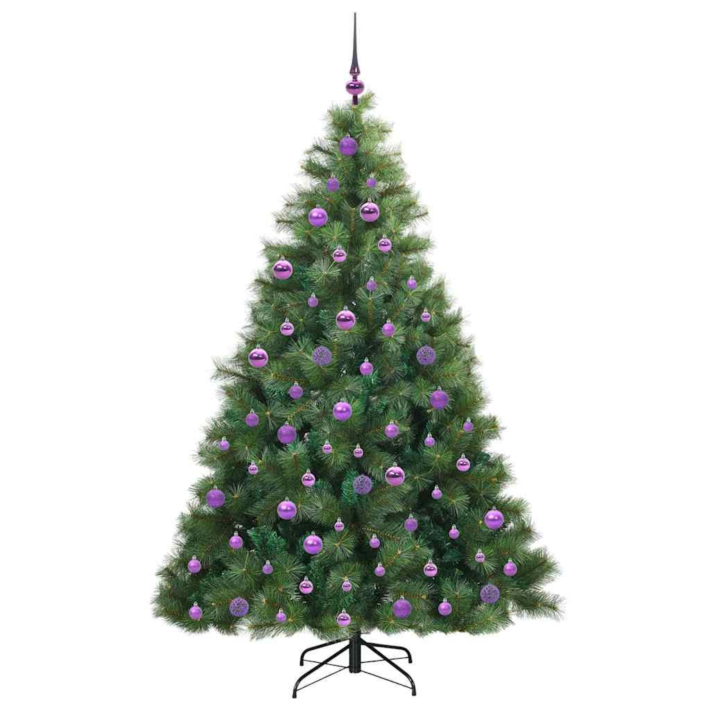 Artificial Christmas Tree with 300 LEDs Green 180 cm PE and PVC