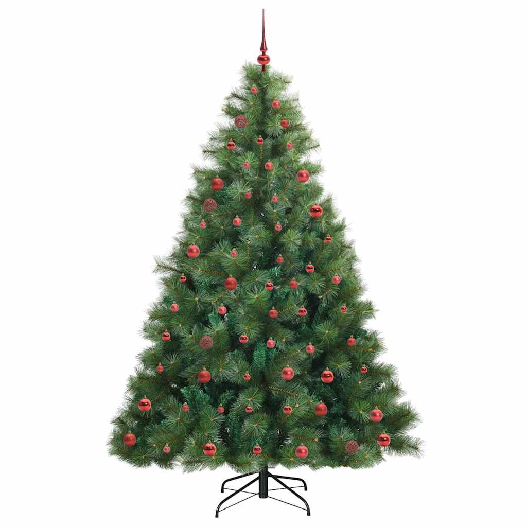 Artificial Christmas Tree with 300 LEDs Green 210 cm PE and PVC