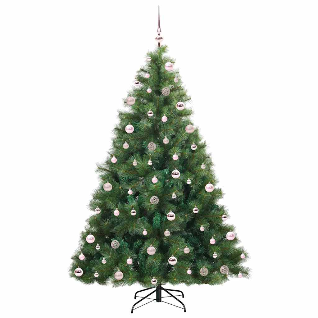 Artificial Christmas Tree with 300 LEDs Green 210 cm PE and PVC