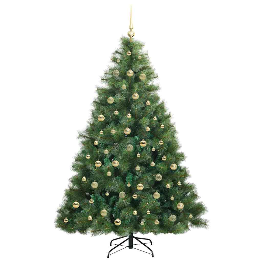 Artificial Hinged Christmas Tree Green 210 cm PE and PVC