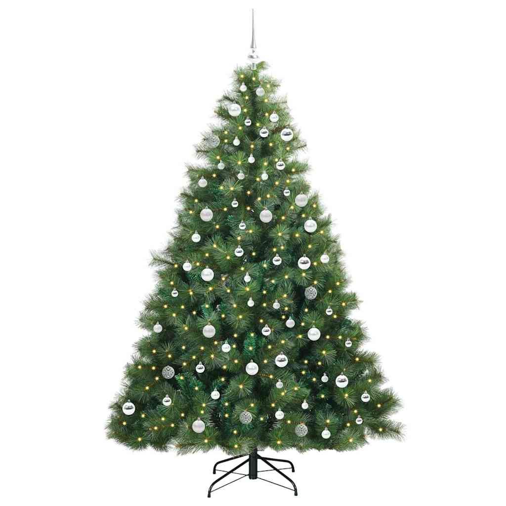 Artificial Christmas Tree with 300 LEDs Green 210 cm PE and PVC